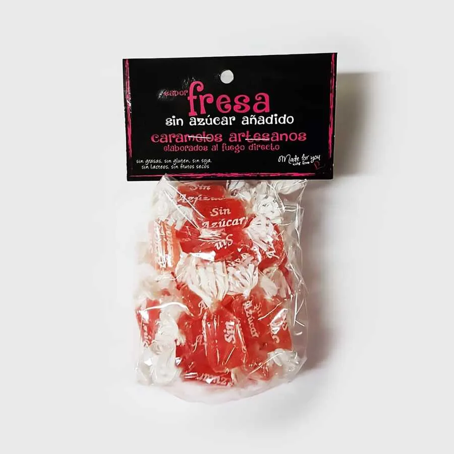 Caramelo de Fresa Sin Azúcar