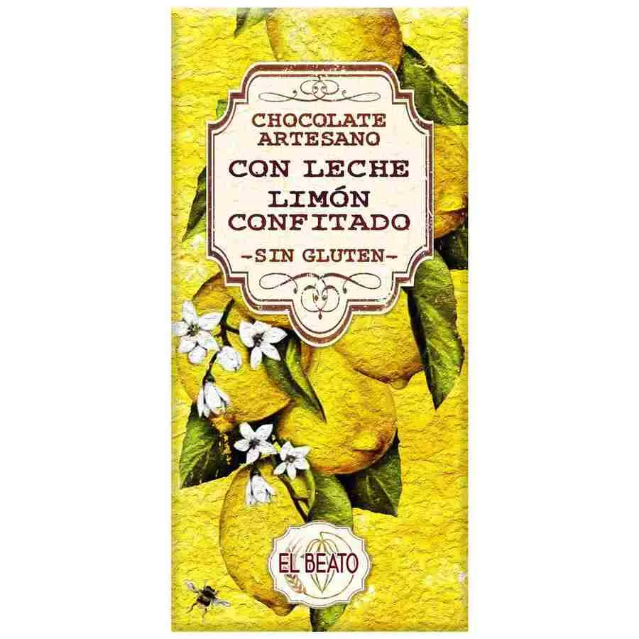 Chocolate artesano con Leche y Limón Confitado