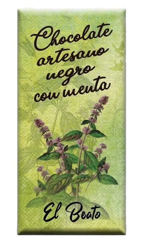 Chocolate artesano Negro 72% con Menta