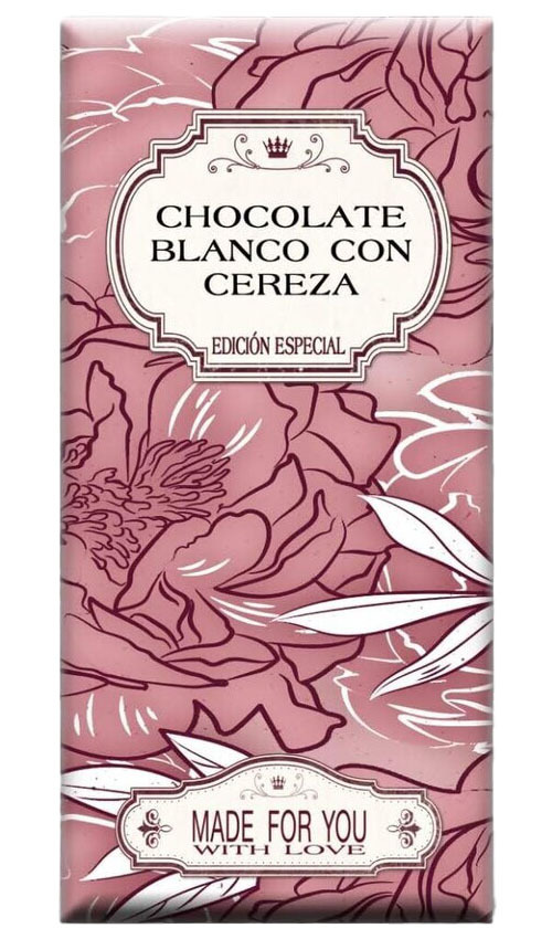 Chocolate artesano Blanco con Cereza