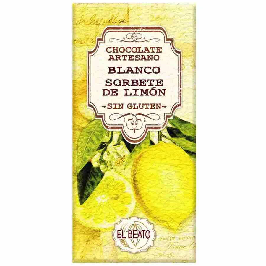 Chocolate artesano Blanco Sorbete de Limón