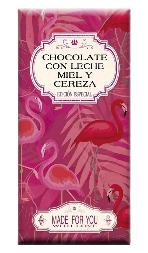 Chocolate artesano con Leche, Miel y Cereza