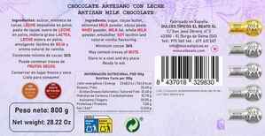 Tabletón Chocolate con Leche 800g
