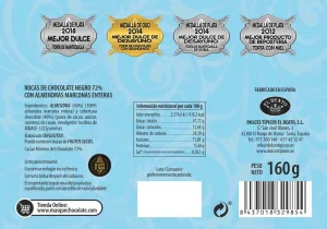 Rocas Chocolate Negro Almendra Entera