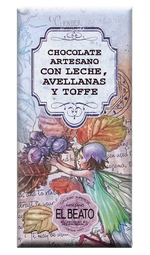 Chocolate artesano con Leche, Avellanas y Toffe
