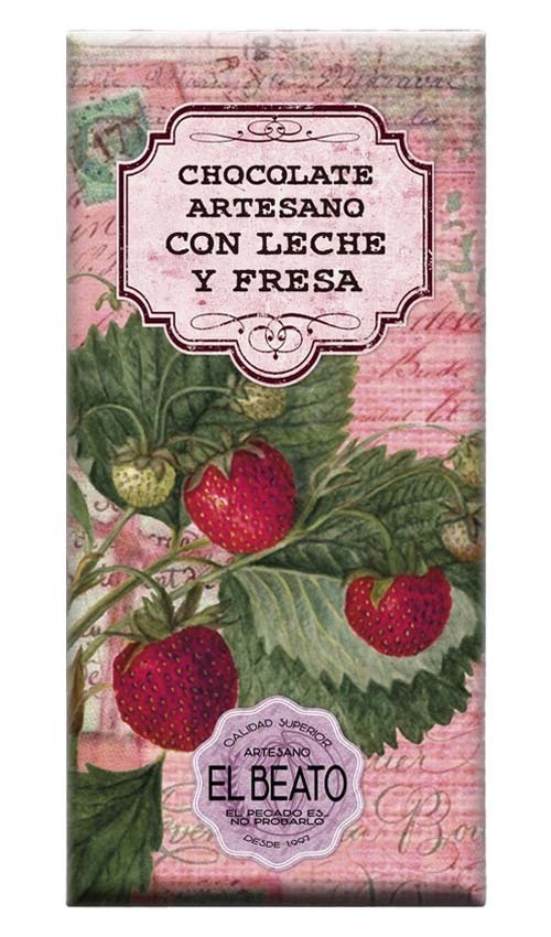 Chocolate artesano con Leche y Fresa