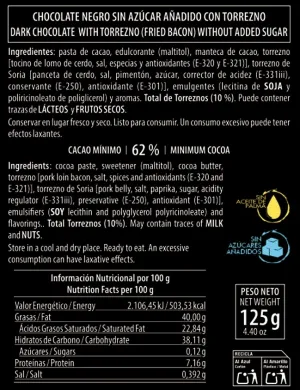 Chocorrezno Negro Sin Azúcar de El Beato