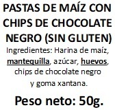 Pasta Sin Gluten con chips de chocolate 50gr