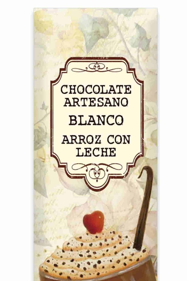 Lingote 250g chocolate blanco al arroz con leche