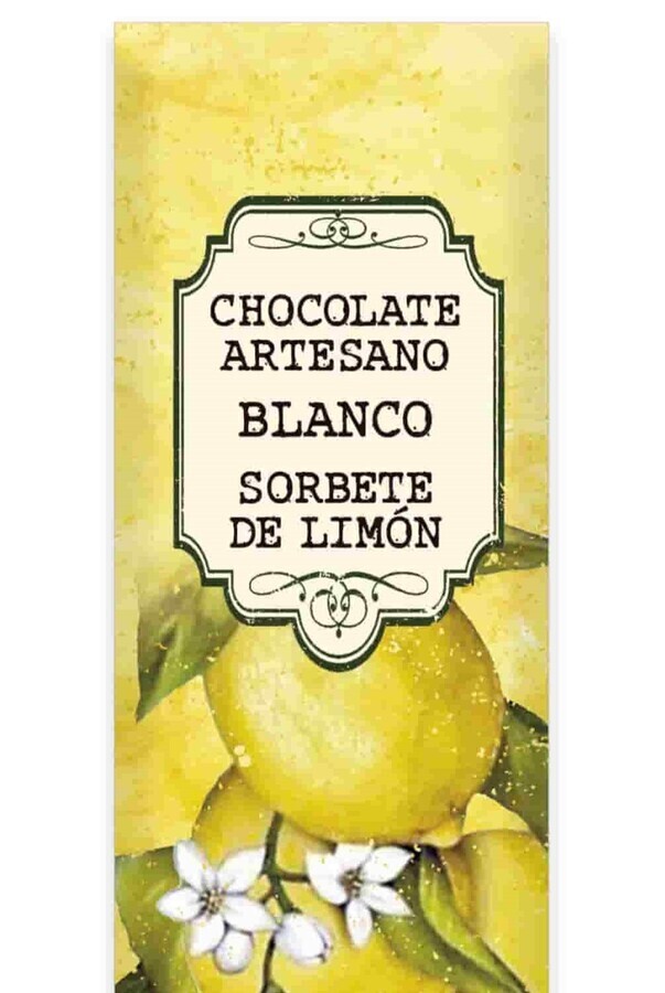 Lingote 250g chocolate blanco sorbete de limón