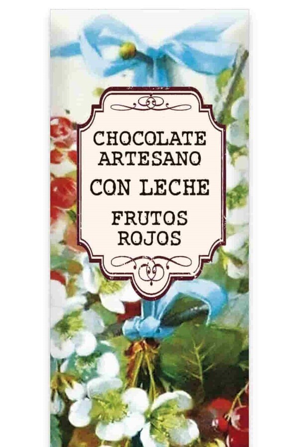 Lingote 250g chocolate con leche y frutos rojos