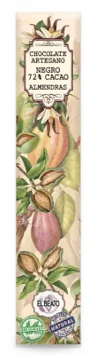 Lingote 250g chocolate negro con almendras Marconas