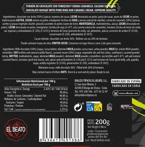 TURRÓN Dubái de Torrezno y caramelo El Beato 200g