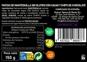 PACK 10 supercookies sin gluten de chocolate con chips