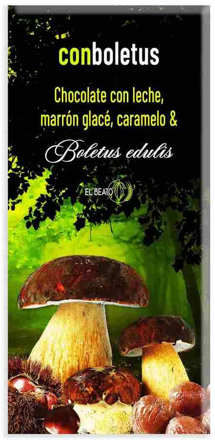 Chocolate con Boletus edulis y marron glacé