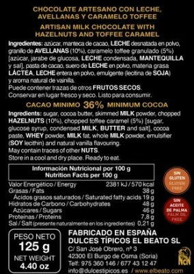 ECLIPSE: Chocolate con leche y avellanas con toffe