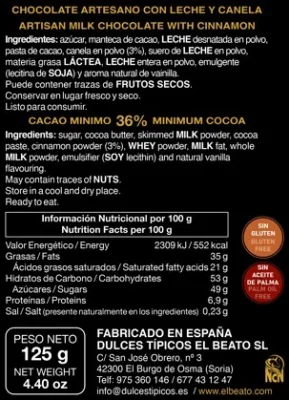 ECLIPSE: Chocolate con leche y canela