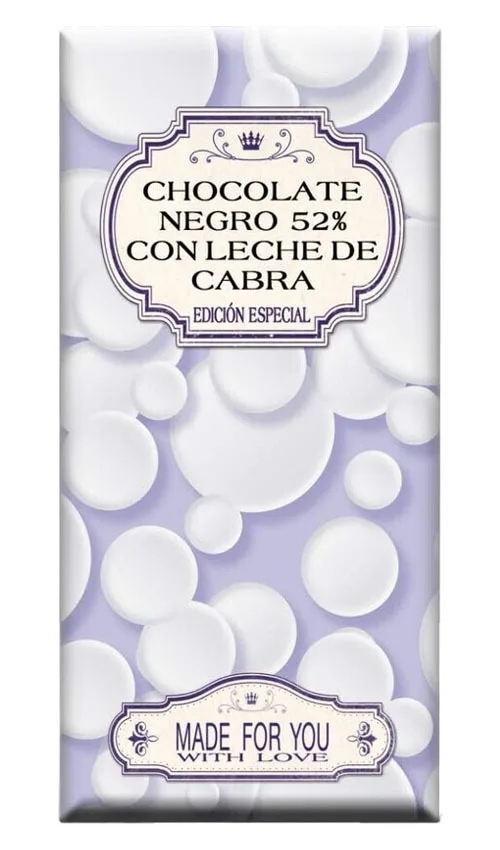 Chocolate artesano negro con leche de cabra